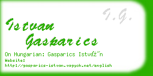 istvan gasparics business card